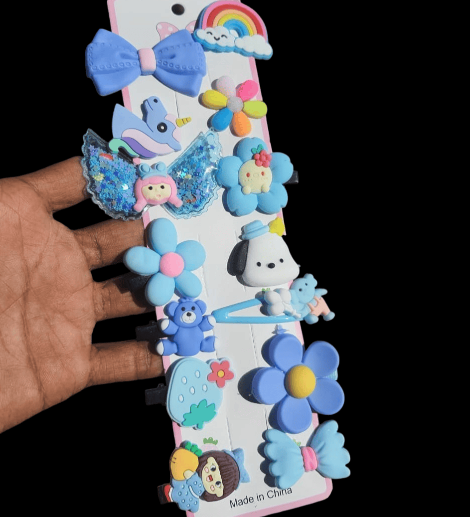 Set Of 14 Baby Hair Clips Card, Creative Sweet Kid Side Tassels Clips, Tiny Hair Clips for Baby Girls, Princess Decorative Hair Accessories