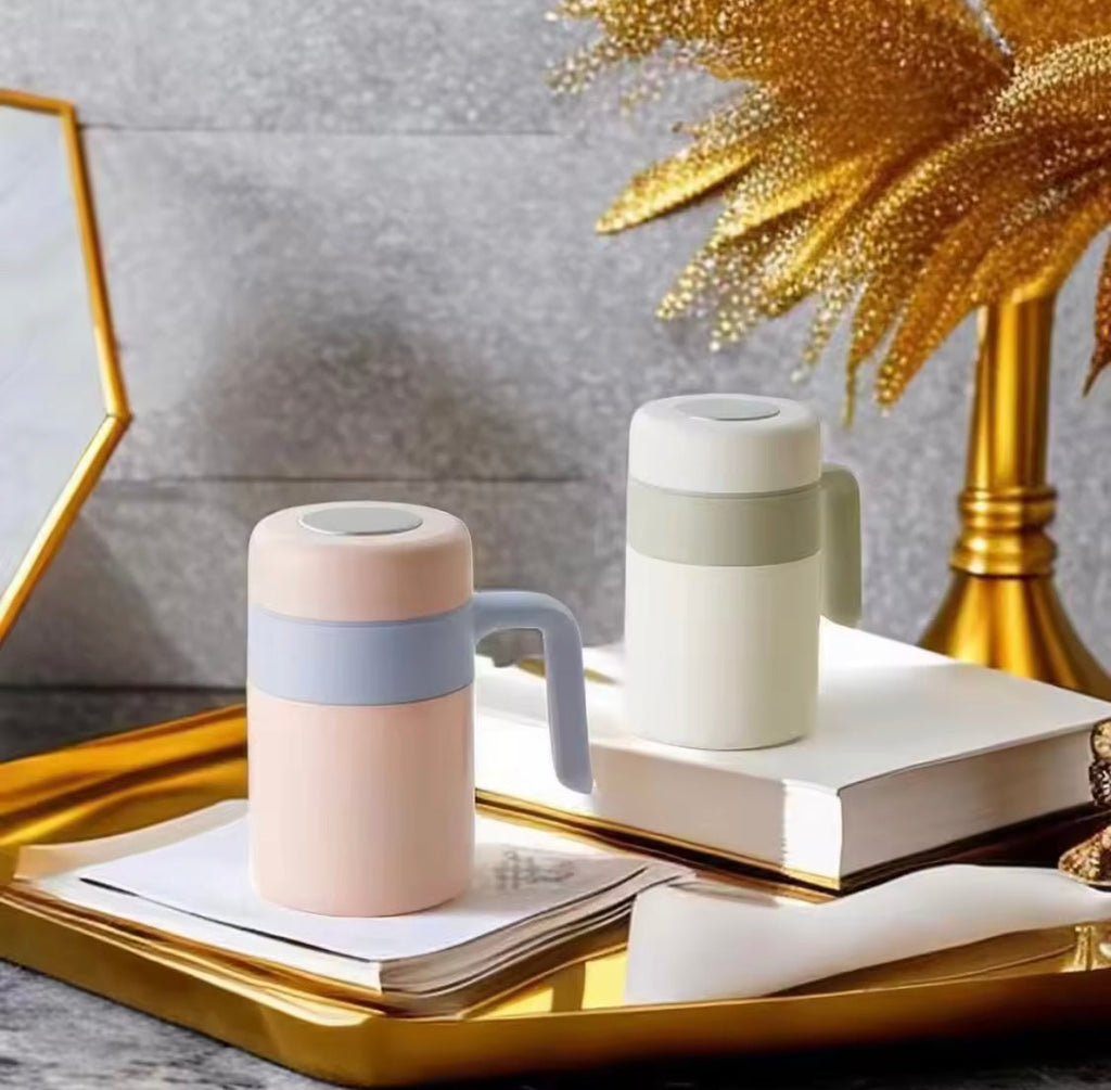 500ml Coffee Mug With Handle, Stainless Steel Drinking Cup With Handle, Double Wall Insulated Cup