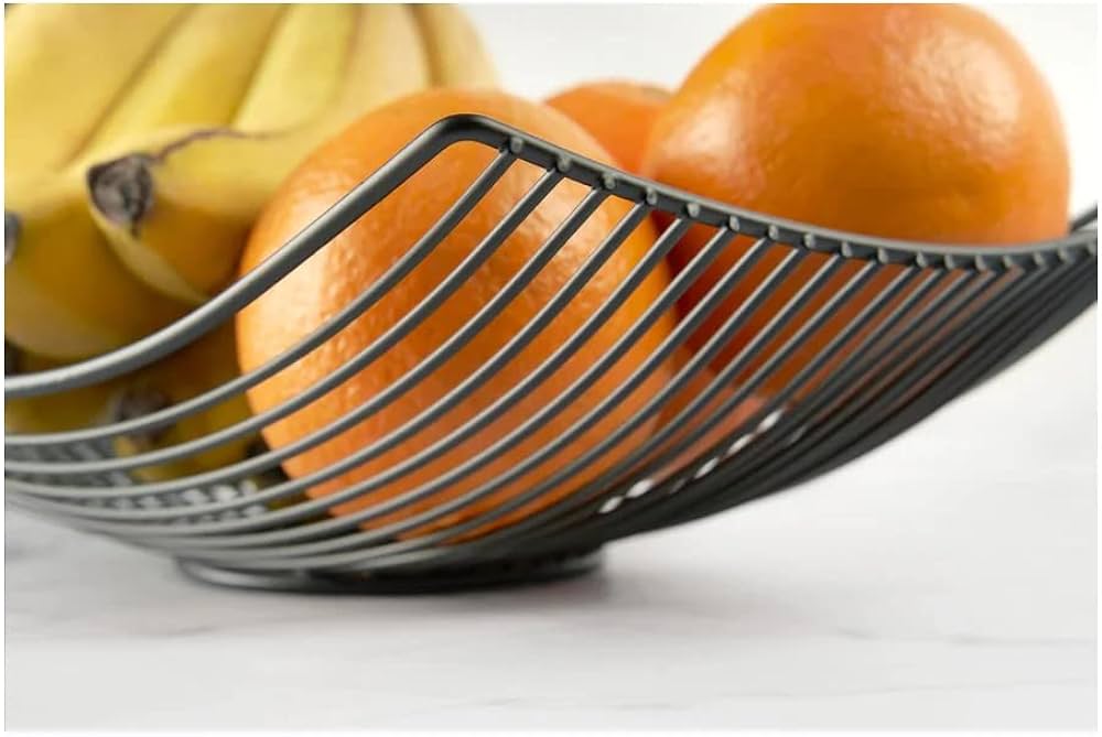Metal Fruit Basket, Metal Wire Storage Bowl, Dining Table Storage Dish