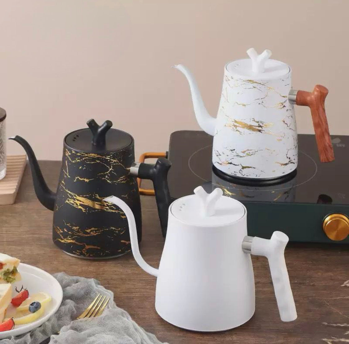 Smart Heat Induction Kettle, Electric Quick Heating Coffee Pot, Smart Hand Brewing Coffee Pot, Home Long Narrow Pour Over Coffee Kettle