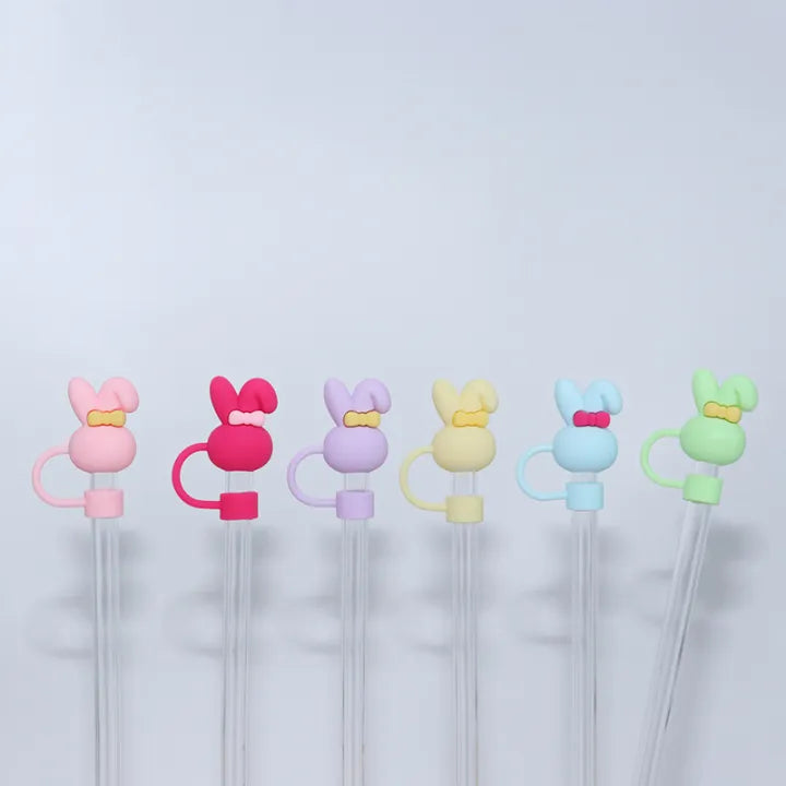 Set Of 3 Silicone Straw Topper, Dust Proof Tumbler Straw Cover, Reusable Straw Tips, Straw Cup Accessories