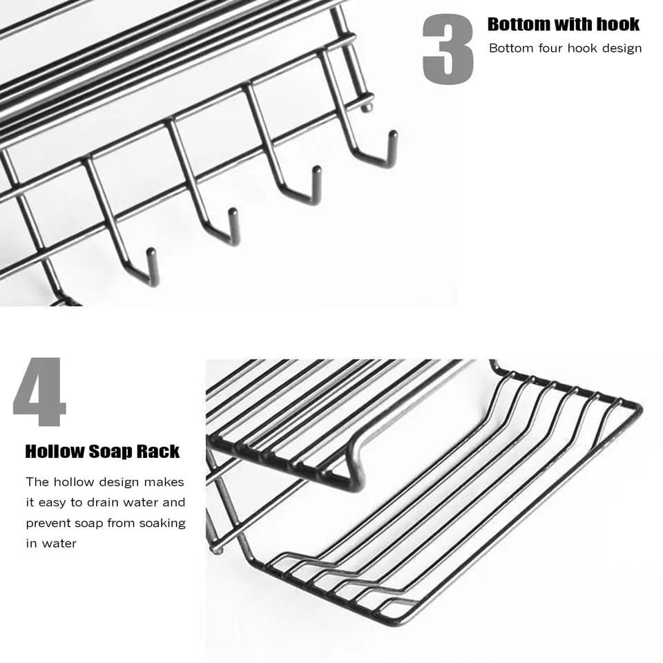 Self Adhesive Caddy Shelf With Hook, Combo Organizer Basket.