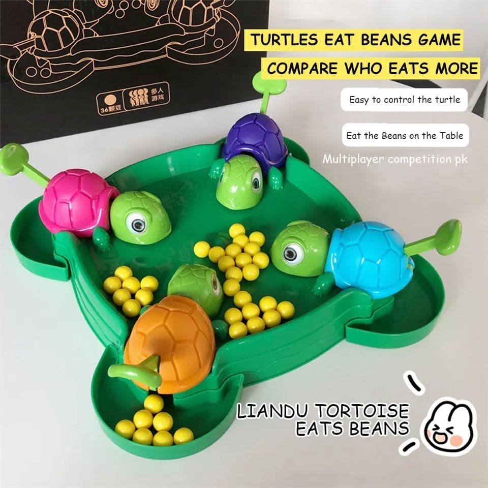 Hungry Turtle Board Toy, Turtle Snatching Bean Ball Table Game.