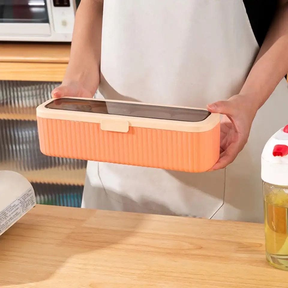 Luxury Four Grid Spice Dispenser, Household Flip with Spoon Spice Box, Seasoning Storage Container for Spice, Salt Sugar Plastic Condiment Jars with Spoons Lid, Kitchen Organization Containers with Cover and Spoon, Household Kitchen Seasoning Bottles