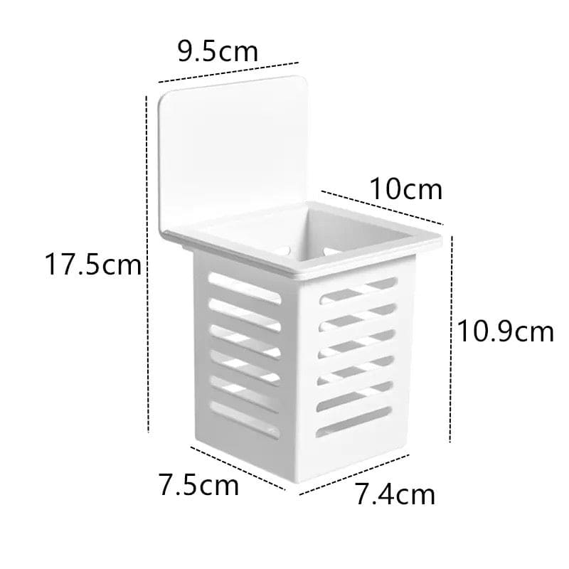 Simple Drain Basket, Plastic Shower Drain Shelf, Wall Self-adhesive Cactus Rack, Multipurpose Wall Desktop Draining Rack, Chopsticks Spoon Plastic Storage Holder, ABS Cutlery Holder, Keep Tidy Cutlery Cage, Kitchen Bathroom Hanging Shelf