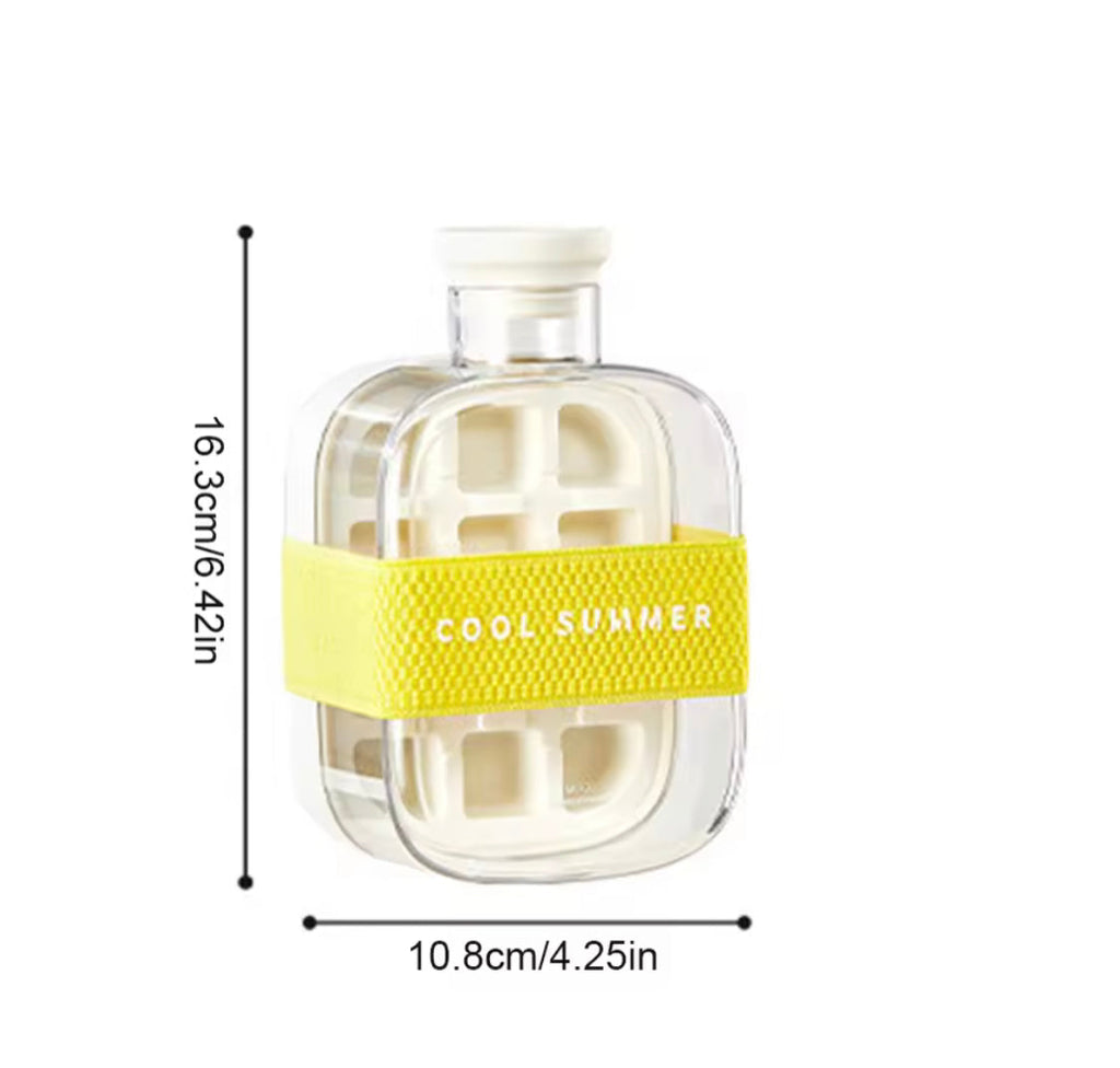 2 In 1 Ice Maker Ice Cube Bottle, Portable Ice Maker Kettle, Ice Mold Cooler Cup, Outdoor Fitness Drink Bottle