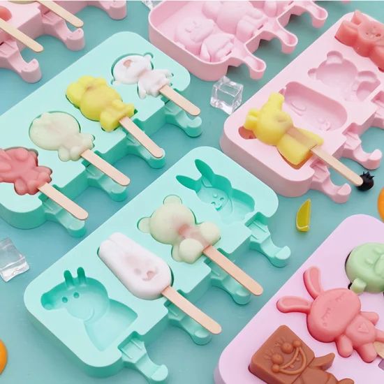 Silicone Popsicle Mold, New Animal Design Ice Pop Maker, Ice Mold With Stick And Lid