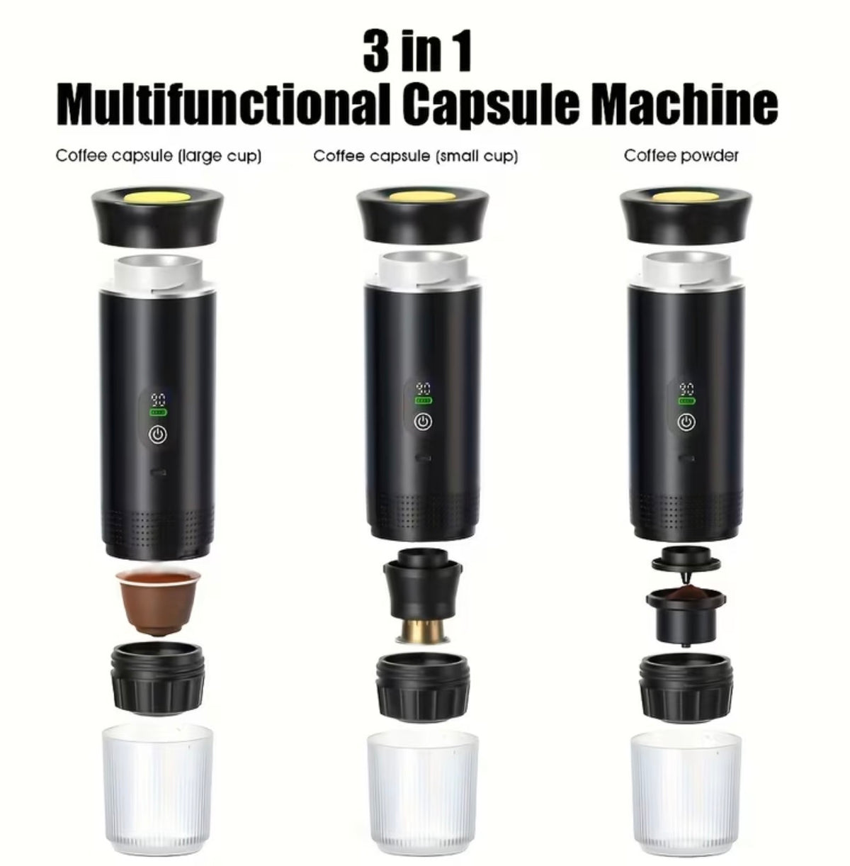 PORTABLE ESPRESSO MAKER – BARISTA COFFEE ANYWHERE! USB-C SELF-HEATING ESPRESSO MAKER