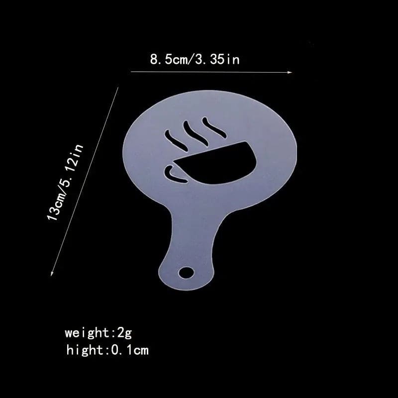 Set Of 16 Coffee Art Stencils, Fancy Latte Printing Mold, Cake Decoration Cake Plastic Mold, Kitchenware Coffee Spray Template, Coffee Writing Stencil, Barista Coffee Stencils