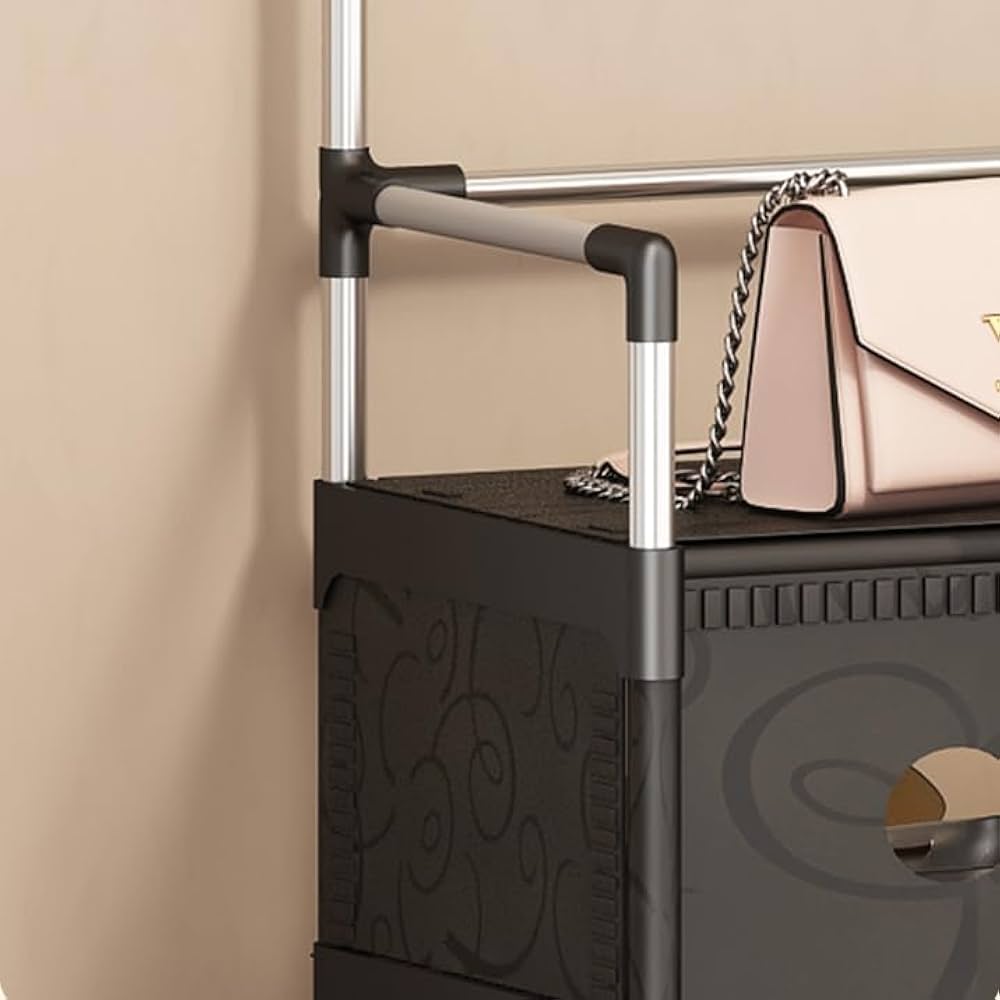 Dust Proof Multifunctional Coat And Shoes Rack, Multi Layer Shoe Storage Rack, Living Room Organizer Shelf