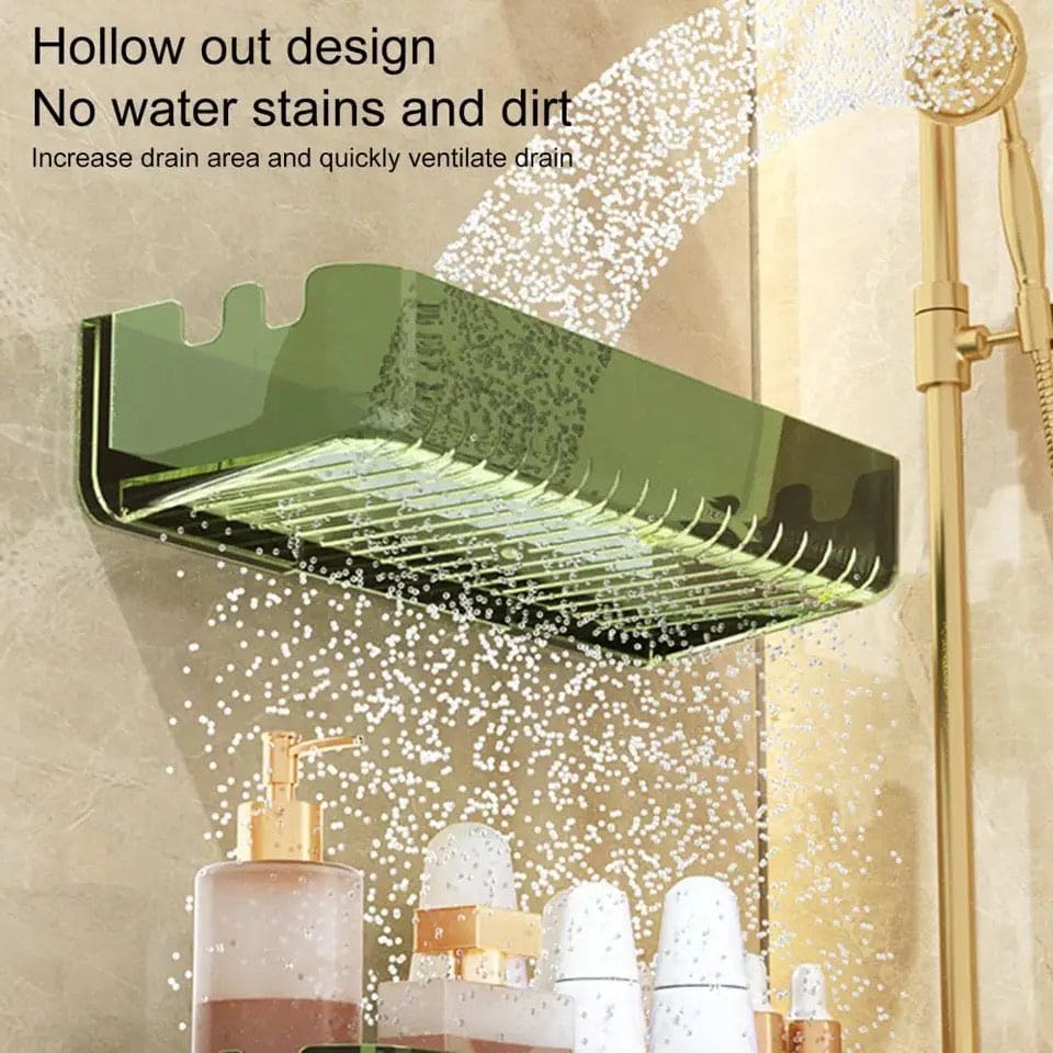 Letter Print Bathroom Storage Shelf.