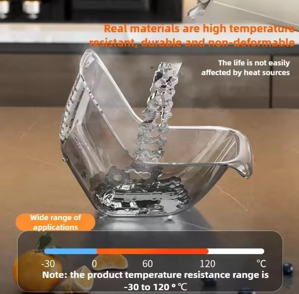 Double Drainage Sink Washing Basket, Multifunctional Kitchen Sink Drain Basket, Vegetable And Fruit Drainer Bowl