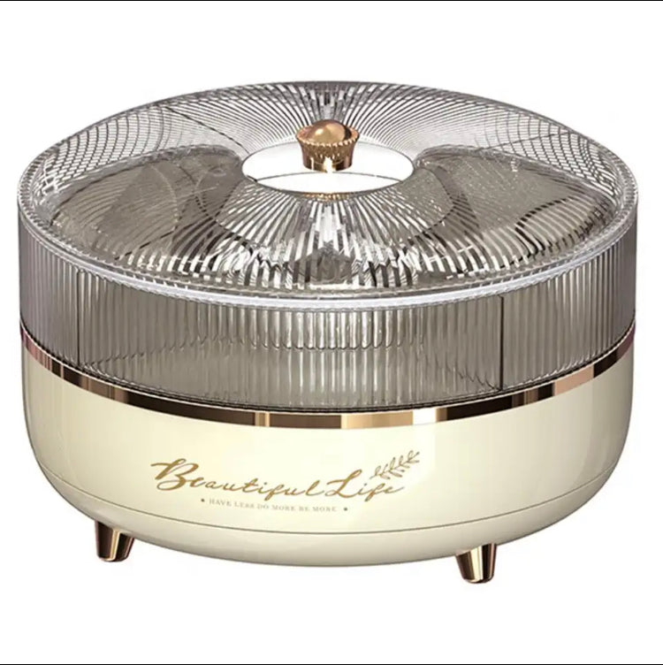 5 Grid Dry Fruit Rotating Tray, Tabletop Snack Storage Container, Creative Light Luxury Candy Storage Tray