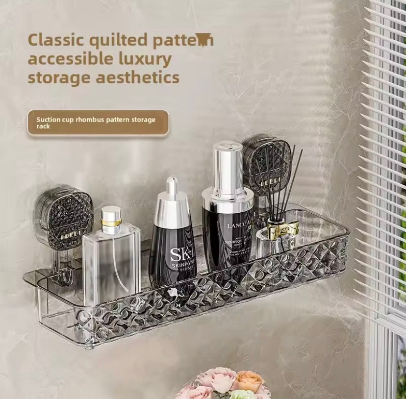 Shower Organizer No Drilling Shelves, Wall Mounted Suction Bathroom Organizer, Wall Mounted Washstand Organizer