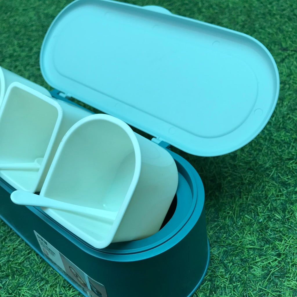 High Quality Three Gird Kitchen Condiment Holder, Household Combination Seasoning Boxing, Multi Grid Salt Seasoning Spice Container, Household Kitchen Spice Jar