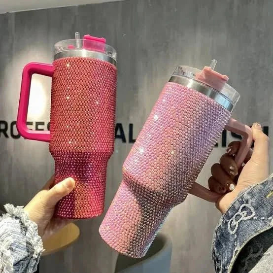 40 Oz Rhinestone Studded Tumbler