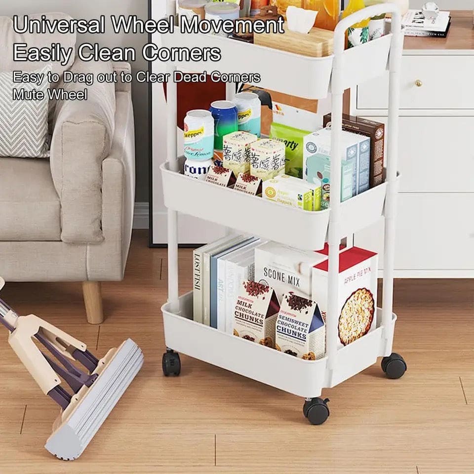 Mobile Durable Rolling Cart, Multi Layer Kitchen Trolley Cart, Snacks Storage Rack with Wheels,  Movable Gap Storage Rack, Trolley Organizer Auxiliary Cart, Home Snack Vegetables Storage Rack with Wheels