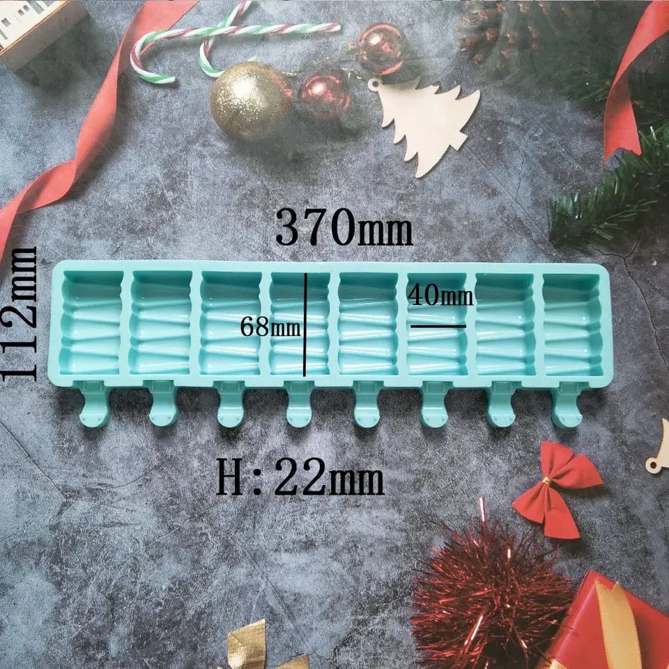 8 Cell Silicon Popsicle Mold, Building Block DIY Molds, 3D Cake Jelly Ice Baking Tray, Multipurpose Pudding Ice Cake Mold, Ice Pop Up Maker Mold