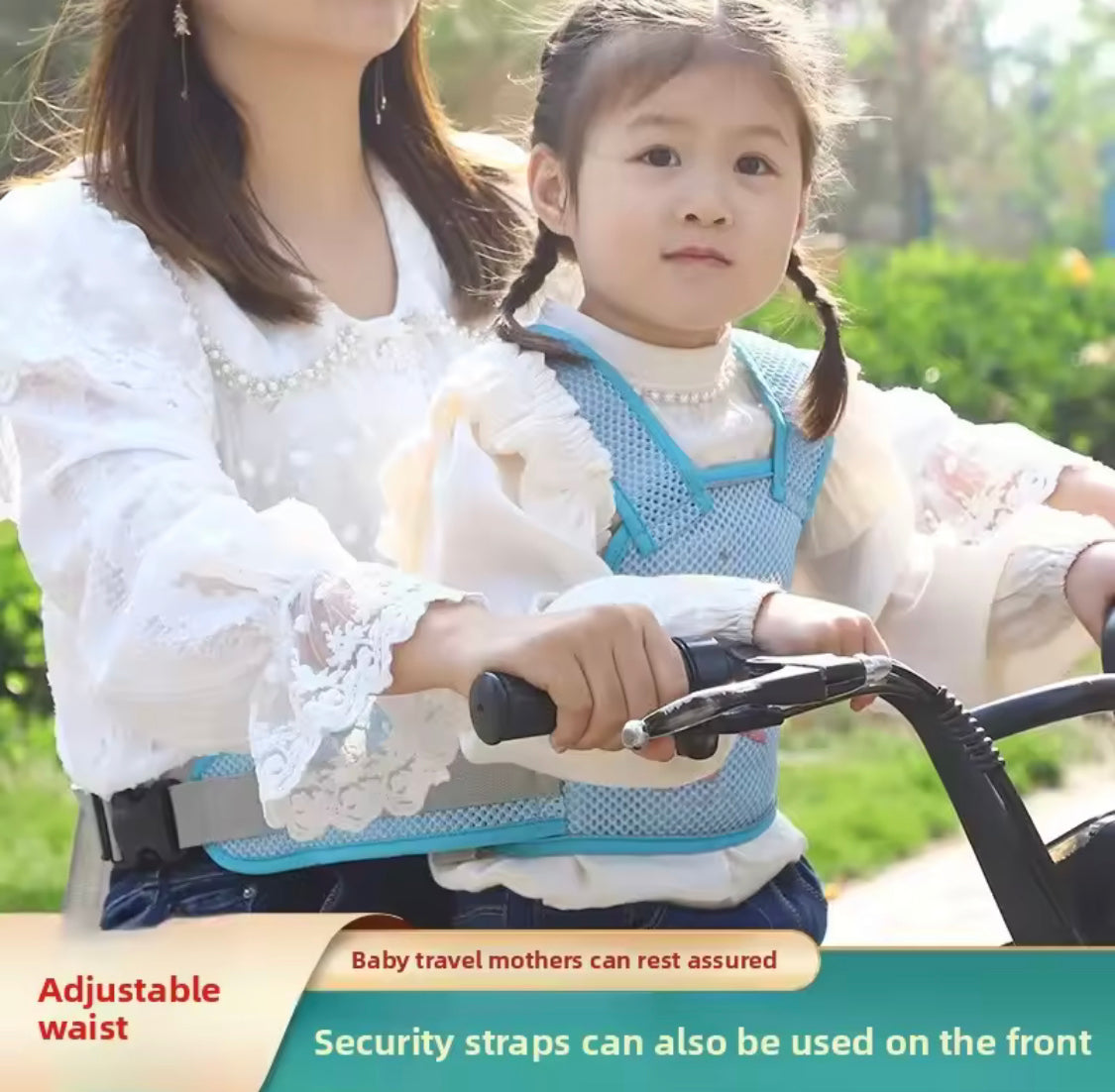 Kids Bike Safety Protection Belt, Adjustable Motorcycle Safety Belt For Children, Scooter Strap Baby Carrier Seat Belt