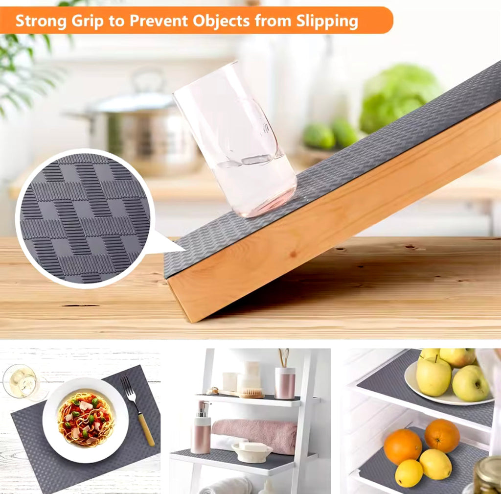 Multifunctional Refrigerator Liners, Kitchen Cabinets Shelf Liners, Washable Liners for Kitchen And Fridge