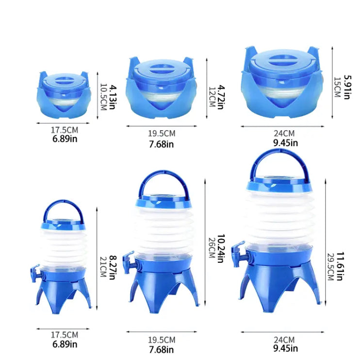 Outdoor Foldable Water Cooler, Folding Water Bucket, Multifunctional Water Dispenser, Collapsible Water Container