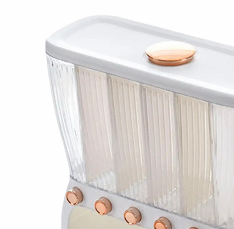 6 Compartment Cereal Dispenser Storage Organizer, Large Food Storage Container For Grains, Household Barley Nuts Corn Storage Box