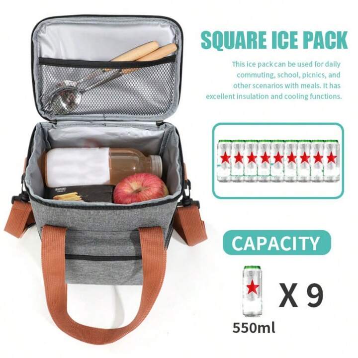 Picnic Thermal Insulated Bag, Large Capacity Lunch Bag, Office Bento Lunch Bag