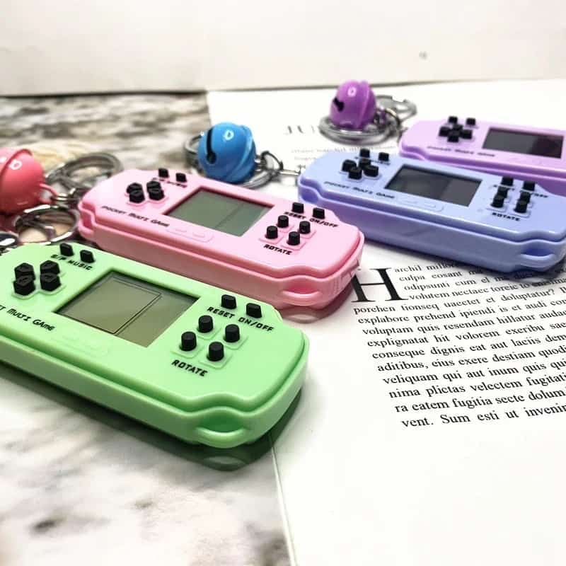 Mini PSP Game Keychain, Retro Console Video Game, Handheld Game Console, Game Console Keychain, Nostalgic Classic Game, Pocket Multi Game, Portable Parent-Child Games Console, New Tetris Game Console Keychain