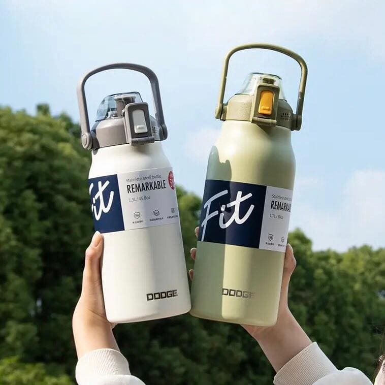 Large Belly Thermal Thermos, Portable High Capacity Vacuum Sport Thermal Bottle, Double Wall Stainless Steel Vacuum Water Bottle, Vacuum Insulated Beverage Container For Outdoor