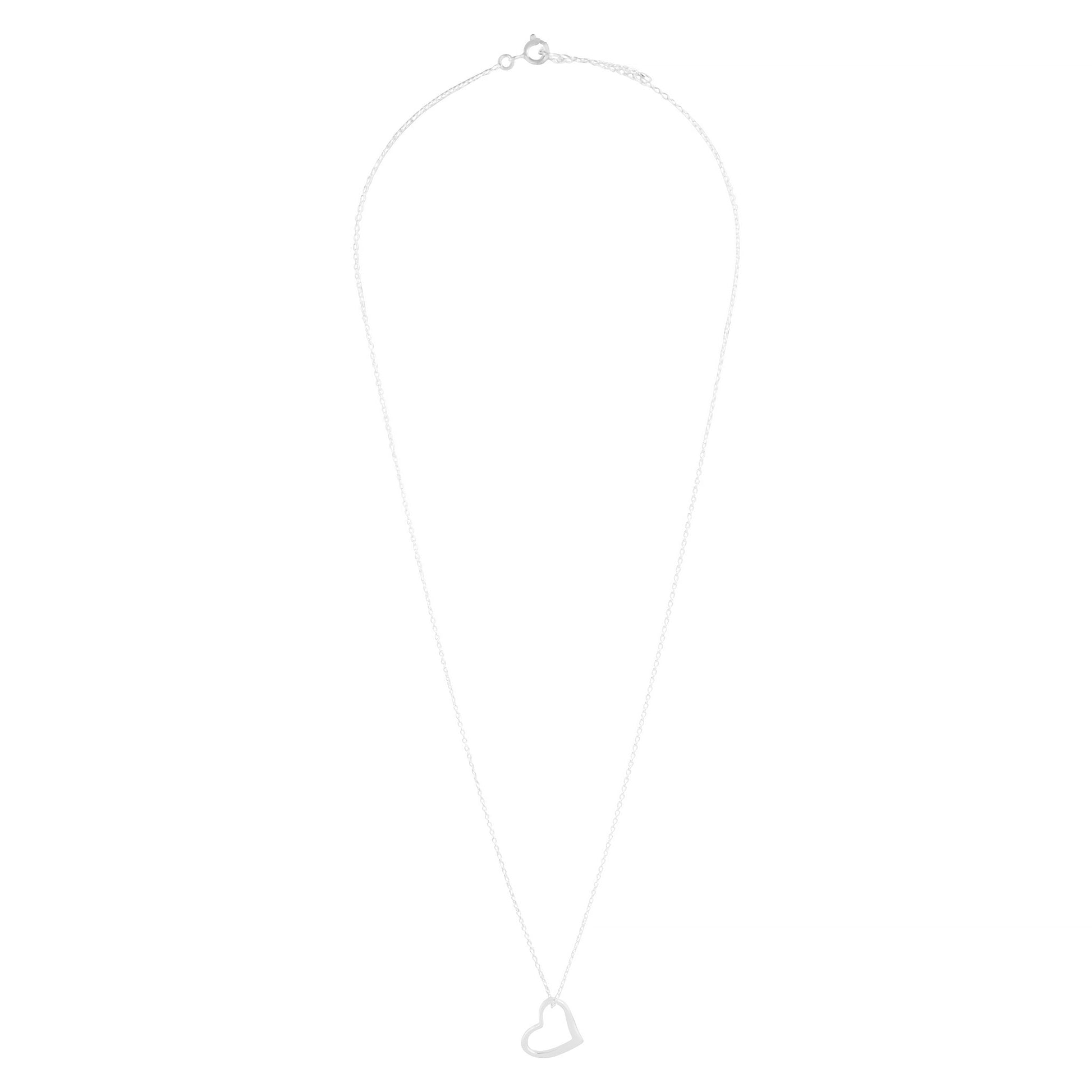 Sterling Silver Heart Pendant Necklace