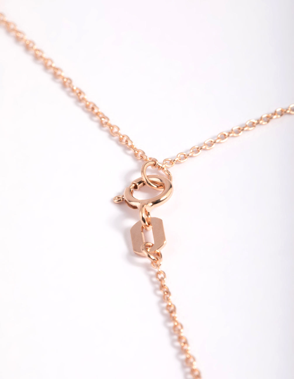 Rose Gold Plated Sterling Silver Cubic Zirconia Heart Necklace