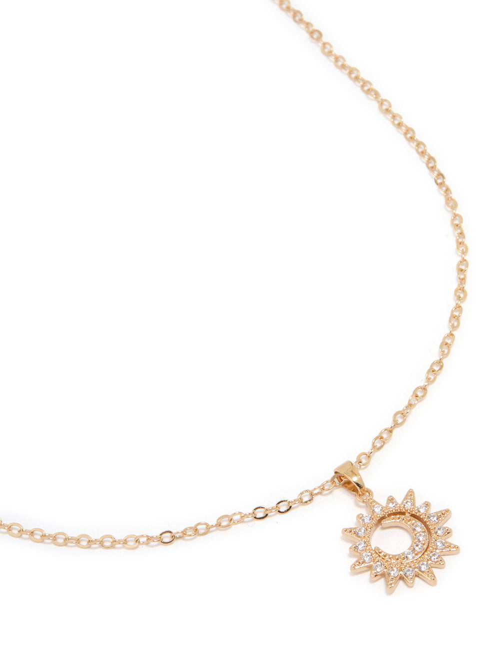 Gold Dainty Sunray Necklace
