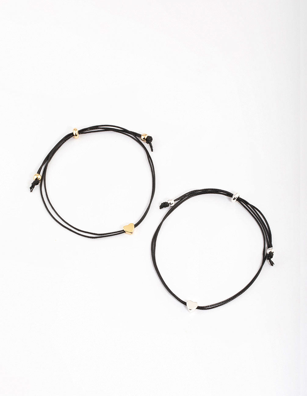 Silver Cord Heart Bracelet Pack