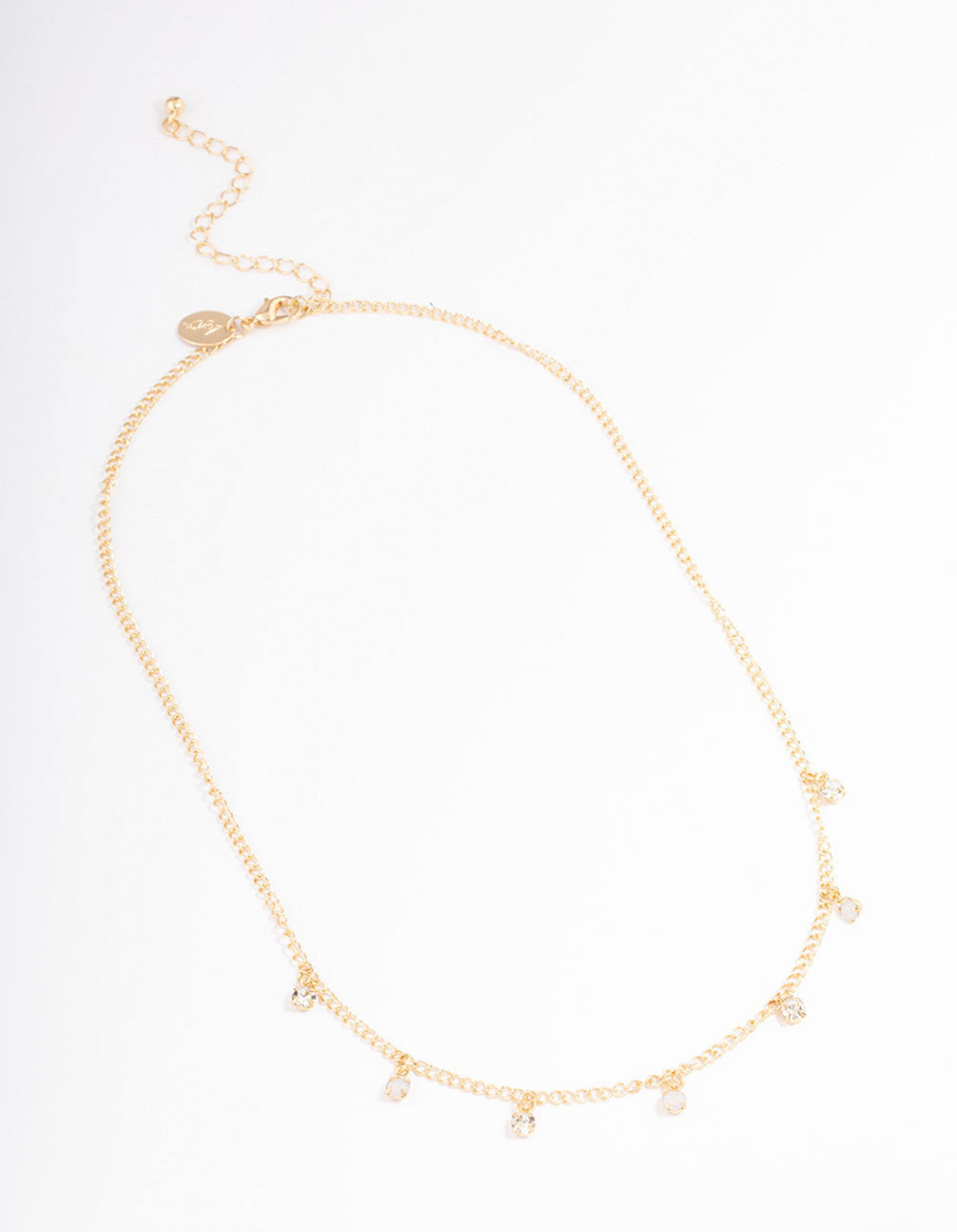 Gold Alternate Diamante Necklace
