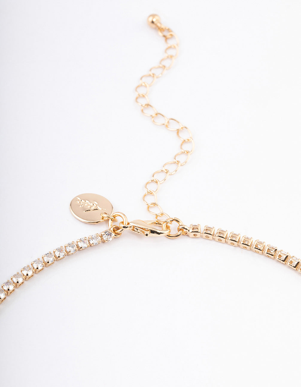 Gold Cubic Zirconia Cupchain Teardrop Jewellery Set