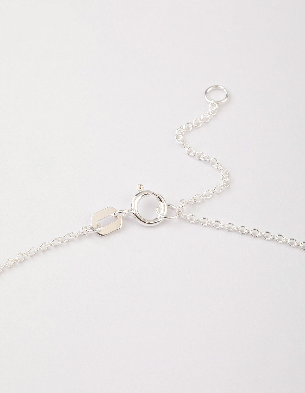 Sterling Silver Cubic Zirconia Stem Necklace
