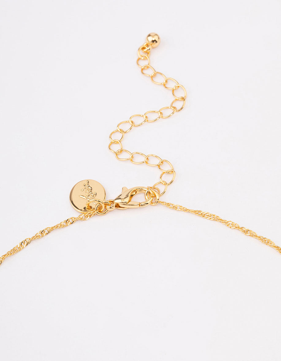 Gold Plated Diamante Cross Jewellery Set