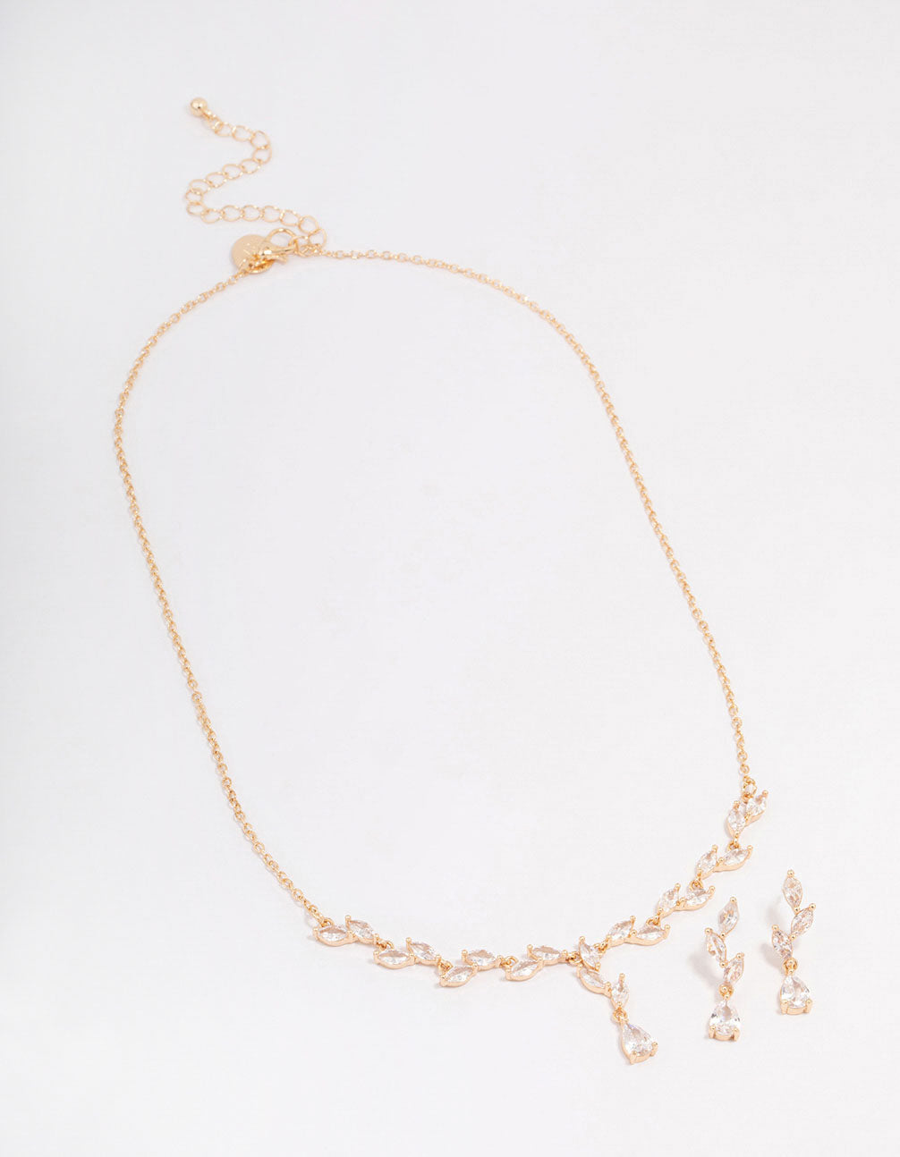 Gold Teardrop Vine Jewellery Set