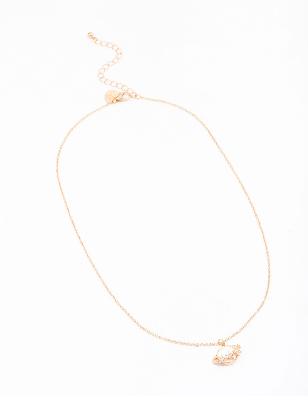 Gold Planet Shell Pendant Necklace