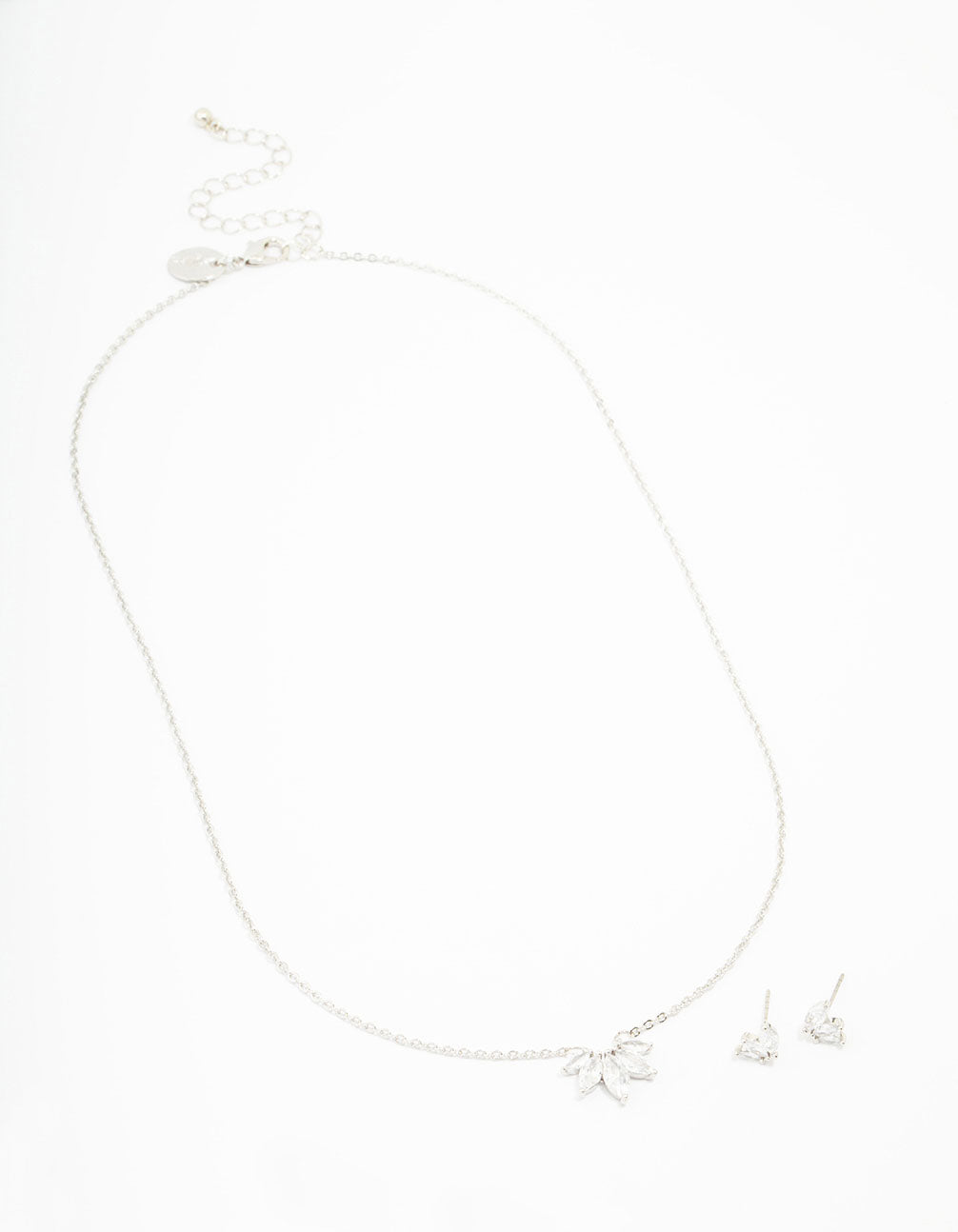 Silver Cubic Zirconia Marquise Jewellery Set