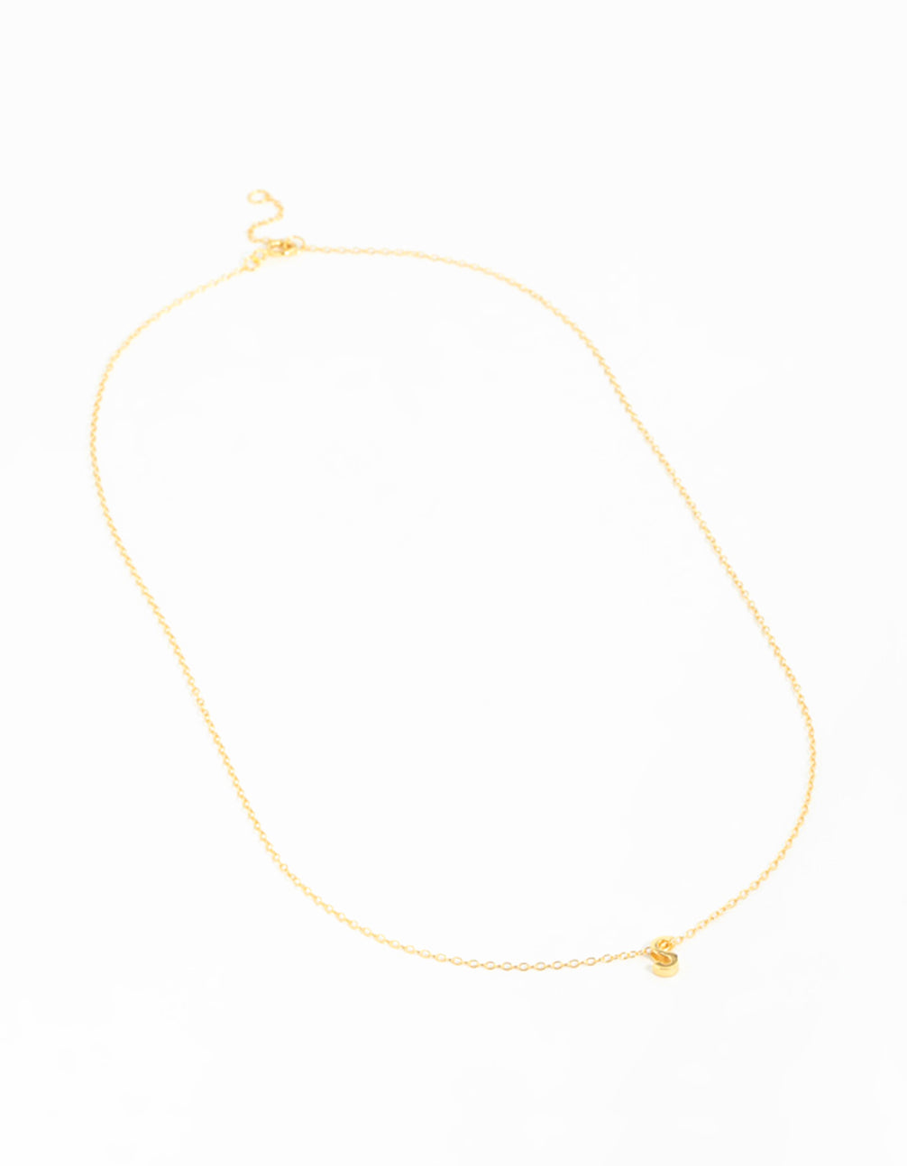 Gold Plated Sterling Silver Initial S Necklace