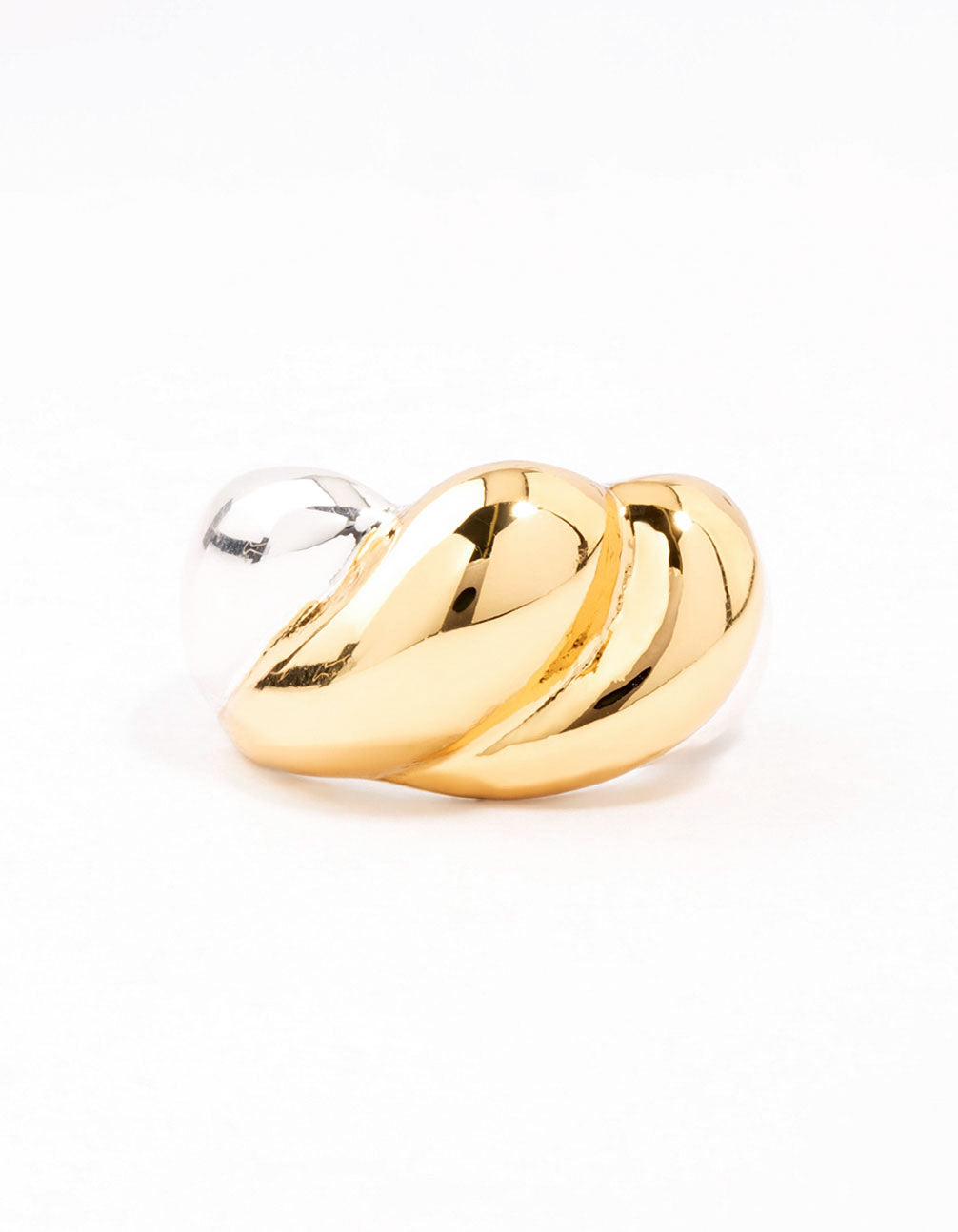 Mixed Metals  Statement Ripple Ring