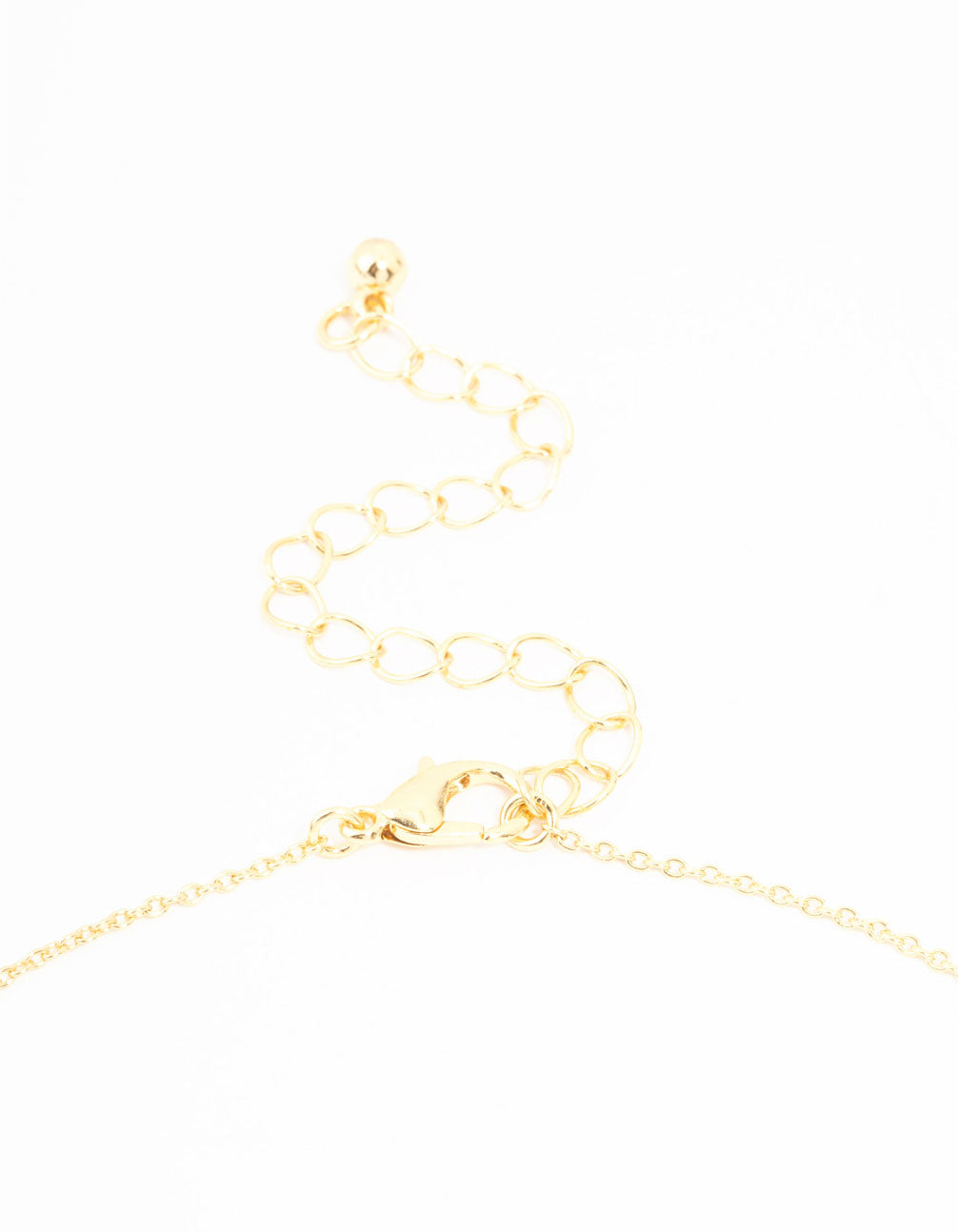 Gold Plated Pave Set Cubic Zirconia Bow Necklace