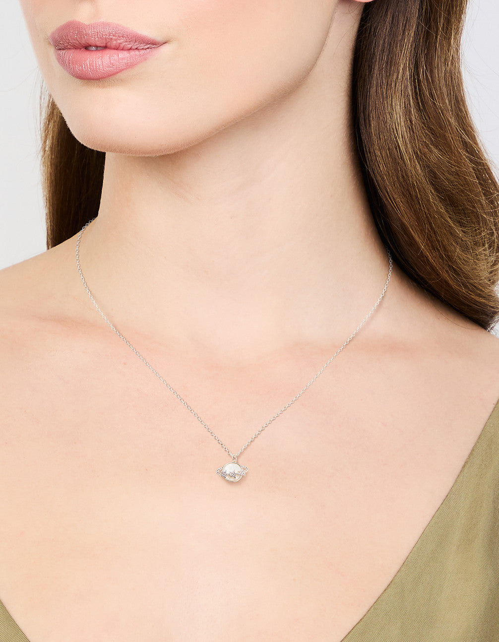 Silver Planet Necklace
