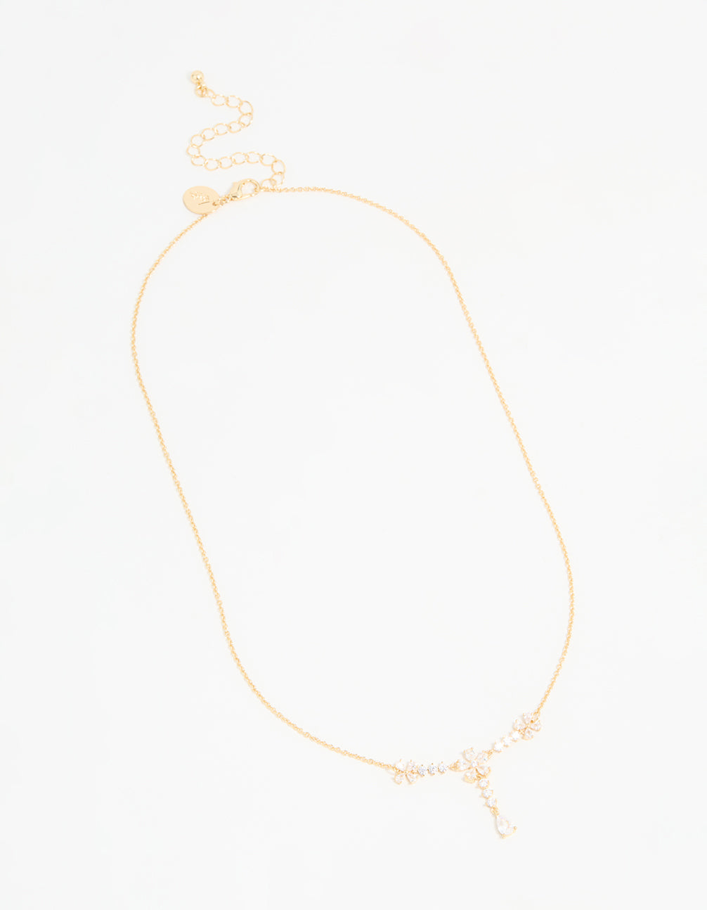 Gold Plated Pearl Flower Trio Y-Necklace