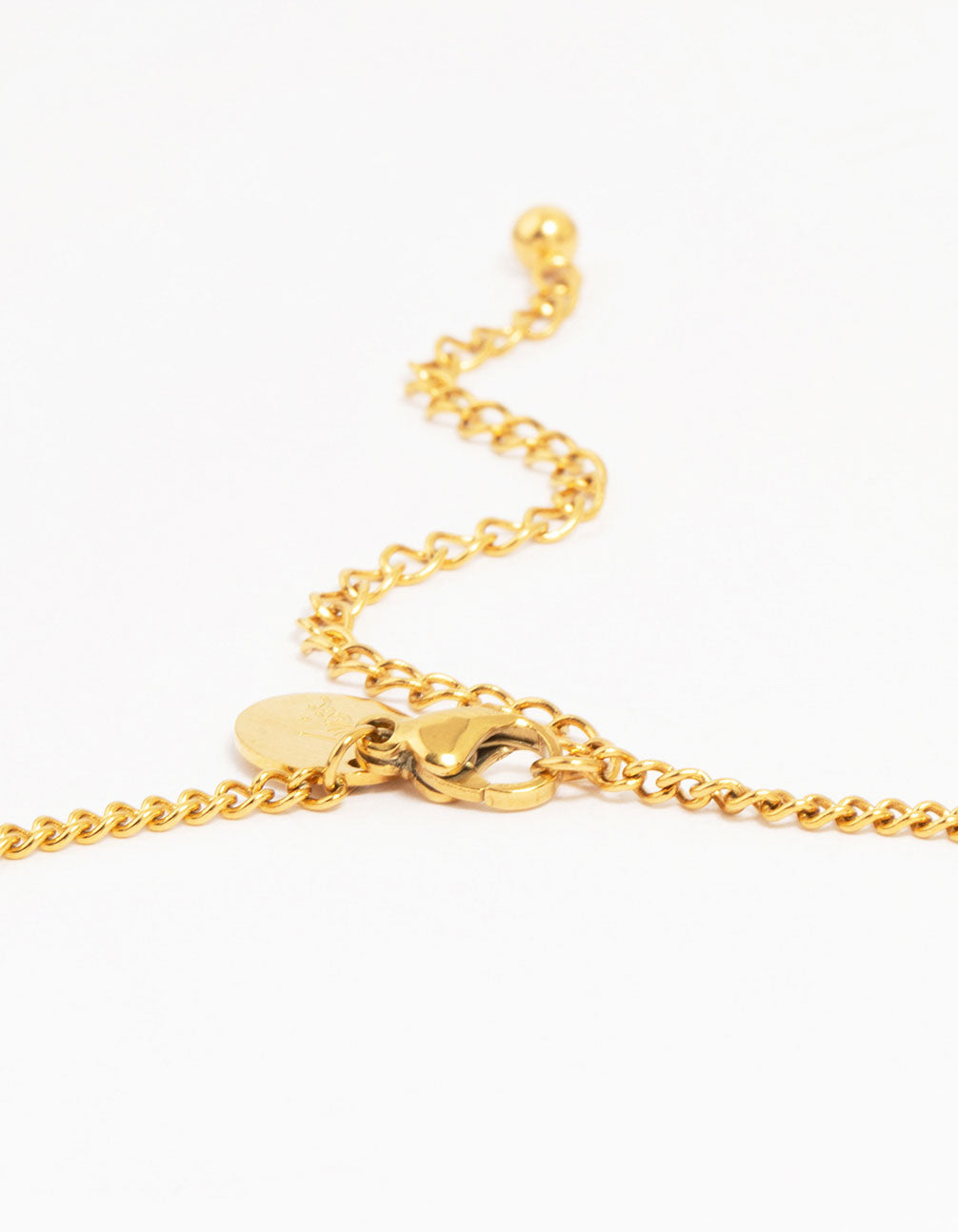 Waterproof Gold Plated Stainless Steel Cubic Zirconia Evil Eye Pendant Necklace