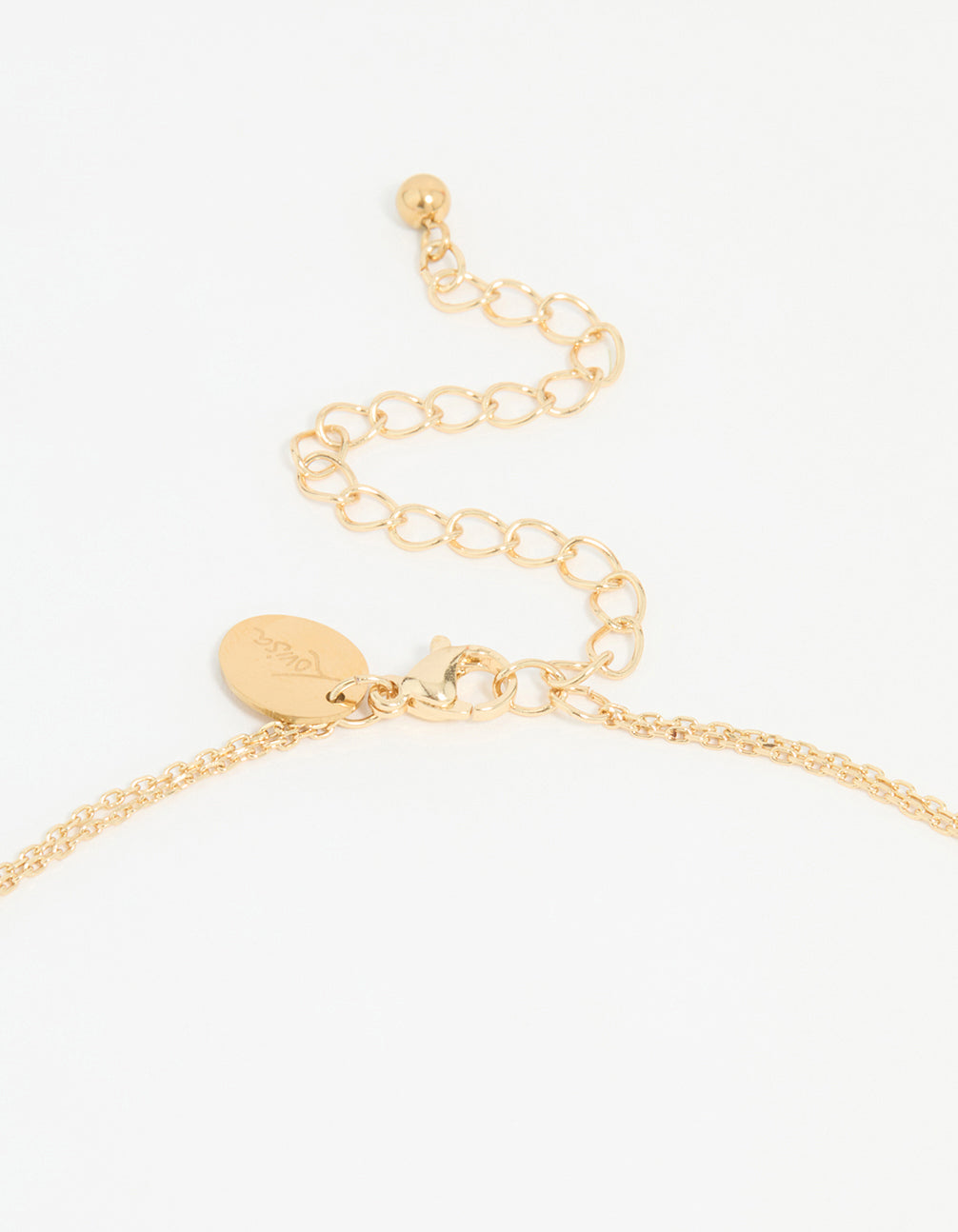 Waterproof Gold Plated Stainless Steel Moon Pendant Layered Necklace