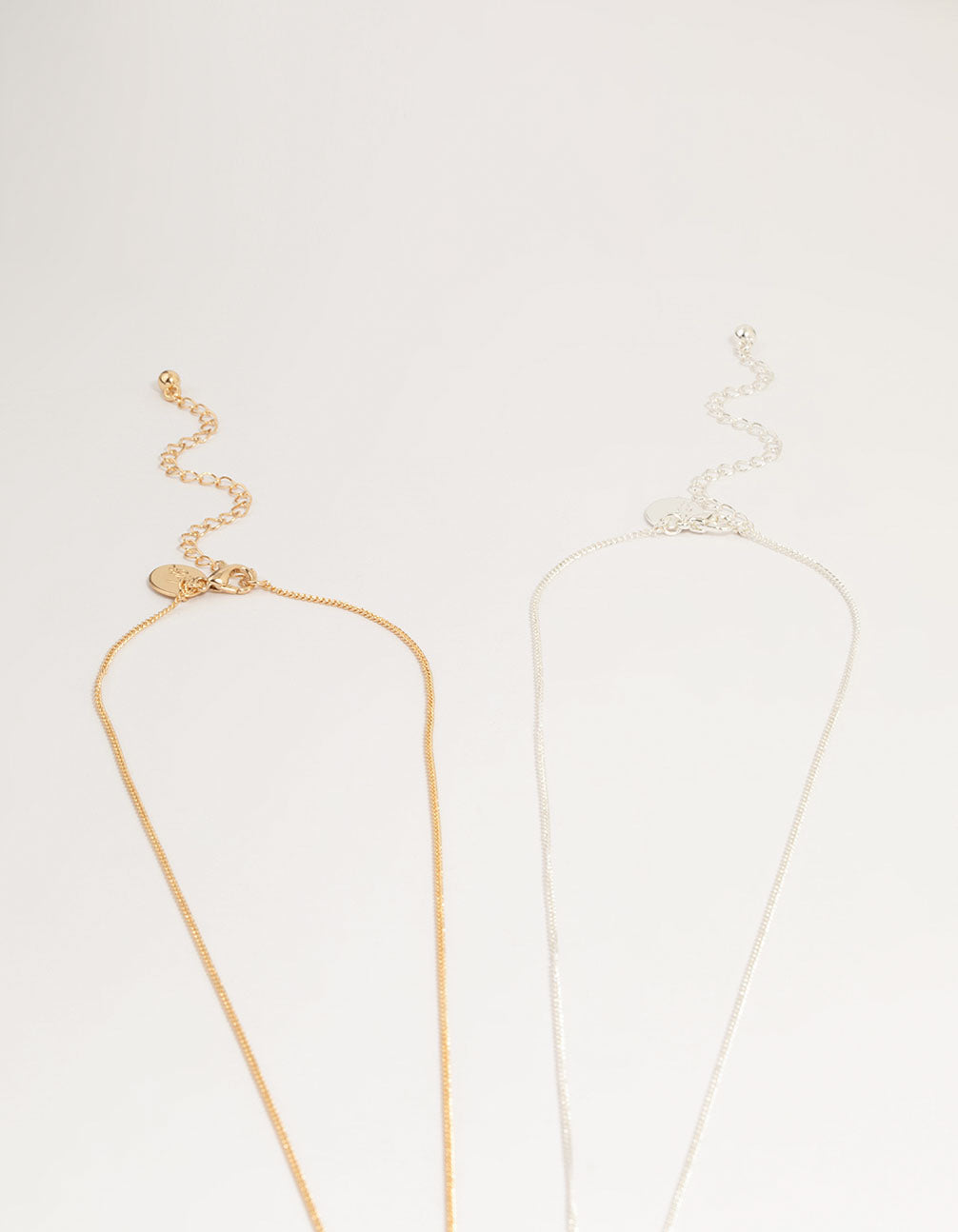 Mixed Metal Cutout Star Pendant Necklaces 2-Pack