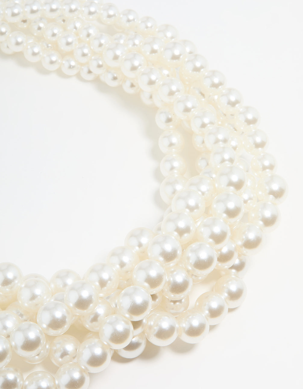 Silver Braided Pearl Layered Necklace