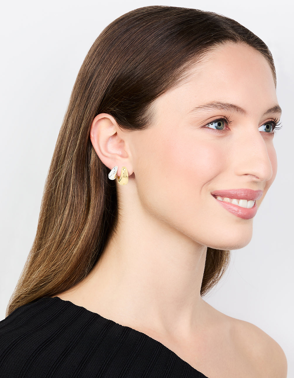 Mixed Metal Hoop Earrings 2-Pack